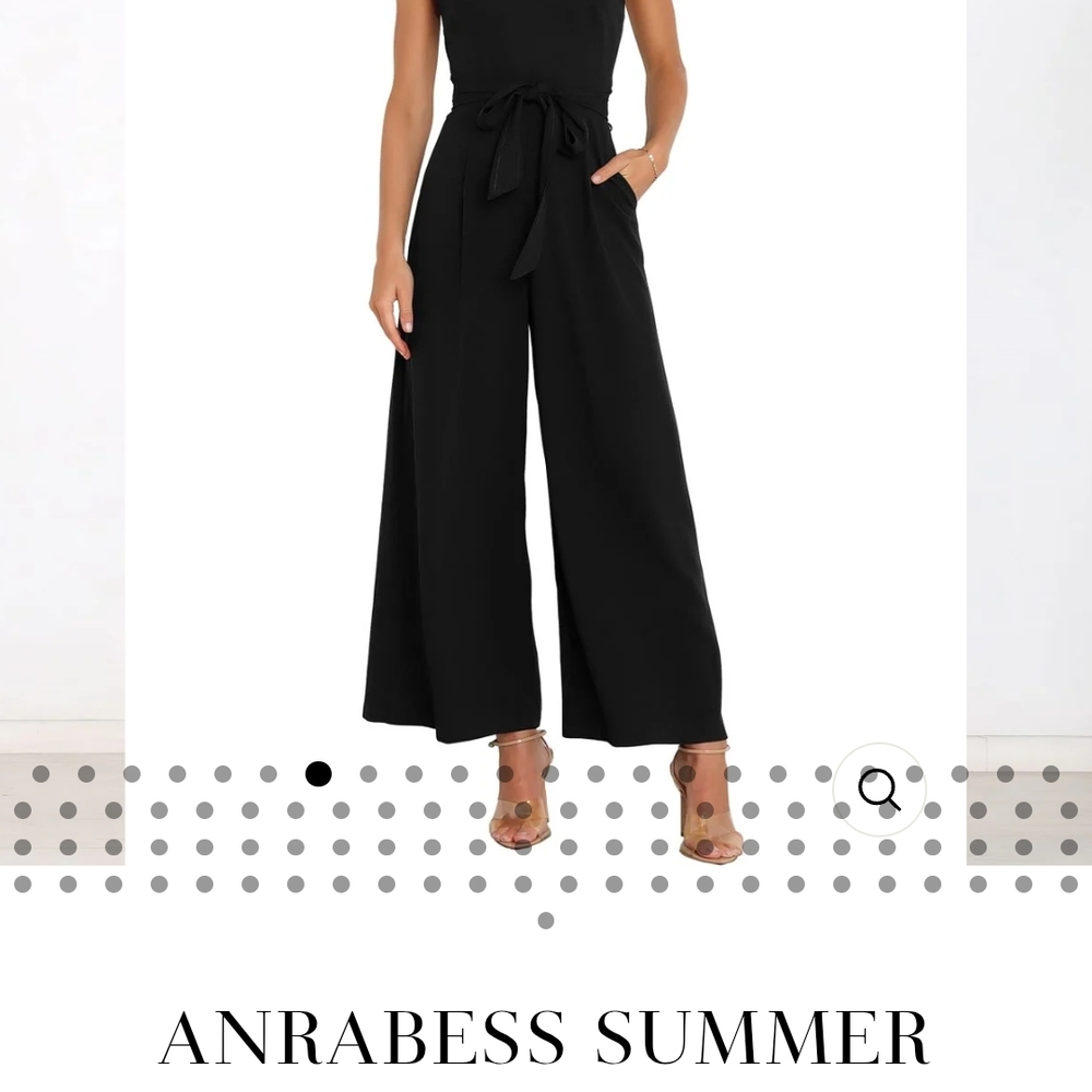 Anrabess Summer Black Jumpsuit